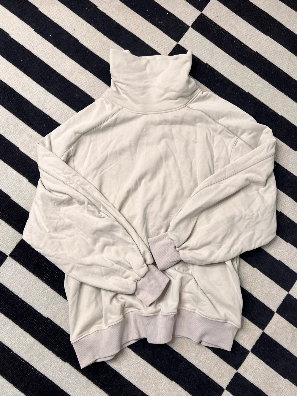 Cozy Cream Turtleneck Pullover Sweater for Women